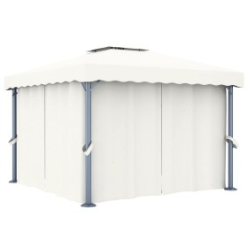 Pavillon mit cremeweißem Aluminiumvorhang 3x3 m von vidaXL, Zelte und Pavillons - Ref: Foro24-3053377, Preis: 474,79 €, Rabat...