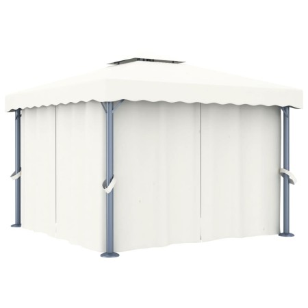 Pavillon mit cremeweißem Aluminiumvorhang 3x3 m von vidaXL, Zelte und Pavillons - Ref: Foro24-3053377, Preis: 474,79 €, Rabat...
