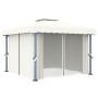 Pavillon mit cremeweißem Aluminiumvorhang 3x3 m von vidaXL, Zelte und Pavillons - Ref: Foro24-3053377, Preis: 474,79 €, Rabat...
