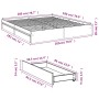 Concrete gray engineered wood bed with drawers 180x200 cm by vidaXL, Beds and slatted bases - Ref: Foro24-3280639, Price: 164...