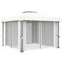 Pavillon mit cremeweißem Aluminiumvorhang 3x3 m von vidaXL, Zelte und Pavillons - Ref: Foro24-3053377, Preis: 475,07 €, Rabat...