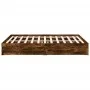 Smoked oak engineered wood bed with drawers 160x200 cm by vidaXL, Beds and slatted bases - Ref: Foro24-3280647, Price: 171,22...