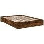 Smoked oak engineered wood bed with drawers 160x200 cm by vidaXL, Beds and slatted bases - Ref: Foro24-3280647, Price: 171,22...