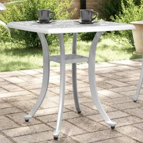 White cast aluminum garden table 53x53x53 cm by vidaXL, Garden tables - Ref: Foro24-4002817, Price: 67,43 €, Discount: %