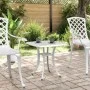 Weißer Gartentisch aus Aluminiumguss, 53 x 53 x 53 cm von vidaXL, Gartentische - Ref: Foro24-4002817, Preis: 67,43 €, Rabatt: %