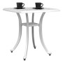 Mesa de jardín aluminio fundido blanco 53x53x53 cm de vidaXL, Mesas de jardín - Ref: Foro24-4002817, Precio: 79,28 €