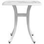 Mesa de jardín aluminio fundido blanco 53x53x53 cm de vidaXL, Mesas de jardín - Ref: Foro24-4002817, Precio: 79,28 €