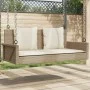 Swing bench with beige synthetic rattan cushions 119x56x48 cm by vidaXL, garden benches - Ref: Foro24-365632, Price: 131,02 €...
