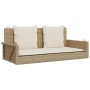 Swing bench with beige synthetic rattan cushions 119x56x48 cm by vidaXL, garden benches - Ref: Foro24-365632, Price: 133,58 €...