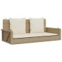 Swing bench with beige synthetic rattan cushions 119x56x48 cm by vidaXL, garden benches - Ref: Foro24-365632, Price: 131,02 €...