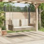 Swing bench with beige synthetic rattan cushions 119x56x48 cm by vidaXL, garden benches - Ref: Foro24-365632, Price: 133,58 €...