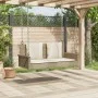 Swing bench with beige synthetic rattan cushions 119x56x48 cm by vidaXL, garden benches - Ref: Foro24-365632, Price: 131,02 €...