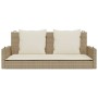 Swing bench with beige synthetic rattan cushions 119x56x48 cm by vidaXL, garden benches - Ref: Foro24-365632, Price: 133,58 €...
