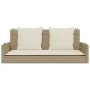 Swing bench with beige synthetic rattan cushions 119x56x48 cm by vidaXL, garden benches - Ref: Foro24-365632, Price: 131,02 €...