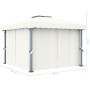 Pavillon mit cremeweißem Aluminiumvorhang 3x3 m von vidaXL, Zelte und Pavillons - Ref: Foro24-3053377, Preis: 474,79 €, Rabat...