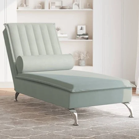 Massage Divan Sofa with Light Gray Velvet Cushion by vidaXL, Daybeds - Ref: Foro24-379459, Price: 133,32 €, Discount: %
