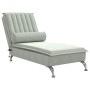 Massage Divan Sofa with Light Gray Velvet Cushion by vidaXL, Daybeds - Ref: Foro24-379459, Price: 107,45 €, Discount: %