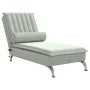 Massage Divan Sofa with Light Gray Velvet Cushion by vidaXL, Daybeds - Ref: Foro24-379459, Price: 133,32 €, Discount: %
