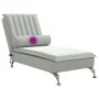 Massage Divan Sofa with Light Gray Velvet Cushion by vidaXL, Daybeds - Ref: Foro24-379459, Price: 133,32 €, Discount: %