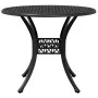 Black cast aluminum garden table Ø90x75 cm by vidaXL, Garden tables - Ref: Foro24-4002808, Price: 216,41 €, Discount: %