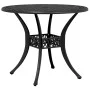 Black cast aluminum garden table Ø90x75 cm by vidaXL, Garden tables - Ref: Foro24-4002808, Price: 216,41 €, Discount: %