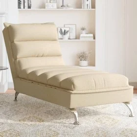 Divan sofa with cream fabric cushions by vidaXL, Daybeds - Ref: Foro24-379473, Price: 174,68 €, Discount: %