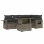 6-teiliges Gartenmöbel-Set und graue synthetische Rattankissen von vidaXL, Gartensets - Ref: Foro24-3267890, Preis: 412,63 €,...