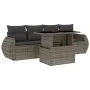 Garden sofa set with cushions 5 pieces gray synthetic rattan by vidaXL, Garden sets - Ref: Foro24-3268360, Price: 364,31 €, D...
