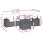 Set de muebles de jardín 6 pzas y cojines ratán sintético gris | Foro24.es | Tu tienda online para hogar, jardín y más Foro24.es