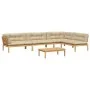 Gartenpaletten-Sofagarnitur und Kissen 5-teilig aus Akazienholz von vidaXL, Outdoor-Sofas - Ref: Foro24-3209387, Preis: 862,9...