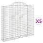 Gabionenkörbe 5 Stück Bogenform Eisen 200x30x180/200 cm von vidaXL, Töpfe und Pflanzgefäße - Ref: Foro24-3146197, Preis: 607,...