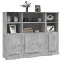 Aparador alto 3 piezas madera contrachapada gris hormigón de vidaXL, Aparadores - Ref: Foro24-3185307, Precio: 170,62 €, Desc...