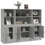 Aparador alto 3 piezas madera contrachapada gris hormigón de vidaXL, Aparadores - Ref: Foro24-3185307, Precio: 170,62 €, Desc...