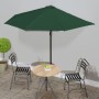 Sombrilla de balcón semicircular palo aluminio verde 300x155cm de vidaXL, Sombrillas - Ref: Foro24-44592, Precio: 63,73 €