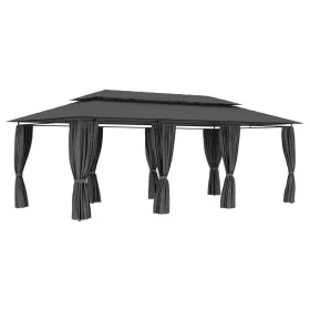 Gazebo with anthracite gray curtains 600x298x270 cm by vidaXL, Tents and gazebos - Ref: Foro24-47966, Price: 412,22 €, Discou...