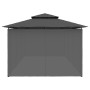 Pavillon mit anthrazitgrauen Vorhängen 600x298x270 cm von vidaXL, Zelte und Pavillons - Ref: Foro24-47966, Preis: 404,64 €, R...