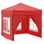 Carpa para fiestas plegable con paredes laterales rojo 2x2 m by vidaXL, Tents and gazebos - Ref: Foro24-93506, Price: 125,37 ...