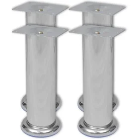 4x verchromte runde Sofabeine 180 mm von vidaXL, Stuhl- und Sofastützen - Ref: Foro24-242159, Preis: 14,59 €, Rabatt: %