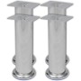 4x verchromte runde Sofabeine 180 mm von vidaXL, Stuhl- und Sofastützen - Ref: Foro24-242159, Preis: 15,19 €, Rabatt: %