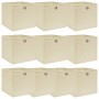 Aufbewahrungsboxen 10 Stück cremefarbener Stoff 32x32x32 cm von vidaXL, Aufbewahrungskörbe - Ref: Foro24-288359, Preis: 45,29...