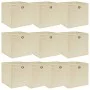 Storage boxes 10 pcs cream fabric 32x32x32 cm by vidaXL, Storage baskets - Ref: Foro24-288359, Price: 44,49 €, Discount: %