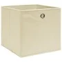 Aufbewahrungsboxen 10 Stück cremefarbener Stoff 32x32x32 cm von vidaXL, Aufbewahrungskörbe - Ref: Foro24-288359, Preis: 44,48...