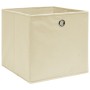 Aufbewahrungsboxen 10 Stück cremefarbener Stoff 32x32x32 cm von vidaXL, Aufbewahrungskörbe - Ref: Foro24-288359, Preis: 45,29...