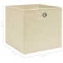 Aufbewahrungsboxen 10 Stück cremefarbener Stoff 32x32x32 cm von vidaXL, Aufbewahrungskörbe - Ref: Foro24-288359, Preis: 45,29...