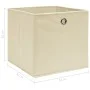 Storage boxes 10 pcs cream fabric 32x32x32 cm by vidaXL, Storage baskets - Ref: Foro24-288359, Price: 44,49 €, Discount: %
