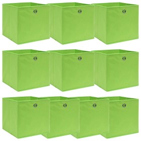 Aufbewahrungsboxen 10 Stück grüner Stoff 32x32x32 cm von vidaXL, Aufbewahrungskörbe - Ref: Foro24-288371, Preis: 52,03 €, Rab...