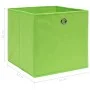 Storage boxes 10 pcs green fabric 32x32x32 cm by vidaXL, Storage baskets - Ref: Foro24-288371, Price: 51,16 €, Discount: %