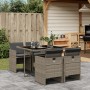 Set comedor de jardín 5 piezas con cojines ratán sintético gris by vidaXL, Garden sets - Ref: Foro24-3277663, Price: 356,73 €...