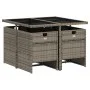 Garten-Essgruppe, 5-teilig, mit grauen Polstern aus synthetischem Rattan von vidaXL, Gartensets - Ref: Foro24-3277663, Preis:...