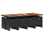Set de comedor de jardín 9 pzas y cojines ratán sintético negro by vidaXL, Garden sets - Ref: Foro24-3277694, Price: 729,16 €...